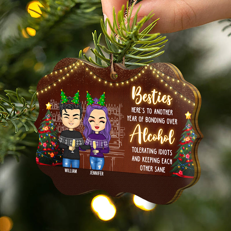 Friendship Trouble When We're Together - Christmas Gift For Bestie - Personalized Custom Wooden Ornament
