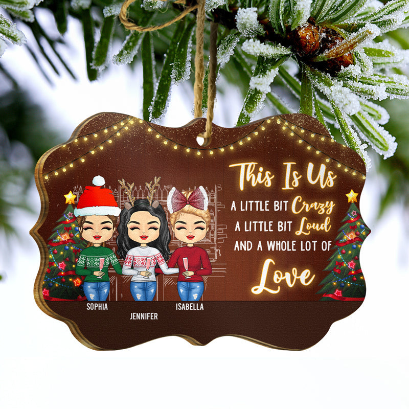Friendship Trouble When We're Together - Christmas Gift For Bestie - Personalized Custom Wooden Ornament