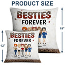 Besties Forever Chibi - Gift For Best Friends - Personalized Custom Pillow