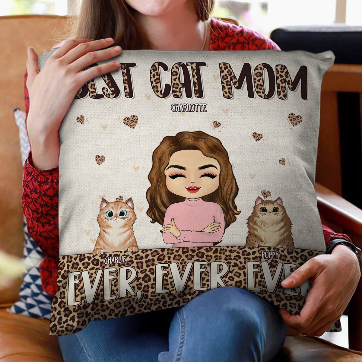 Best Fur Mom Ever - Gift For Pet Lovers - Personalized Custom Pillow