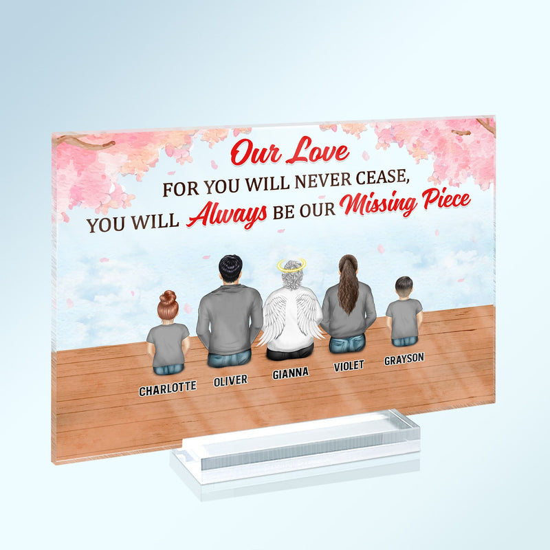 You Will Always Be My Missing Piece - Memorial Gift - Personalized Custom Horizontal Rectangle Acrylic Plaque