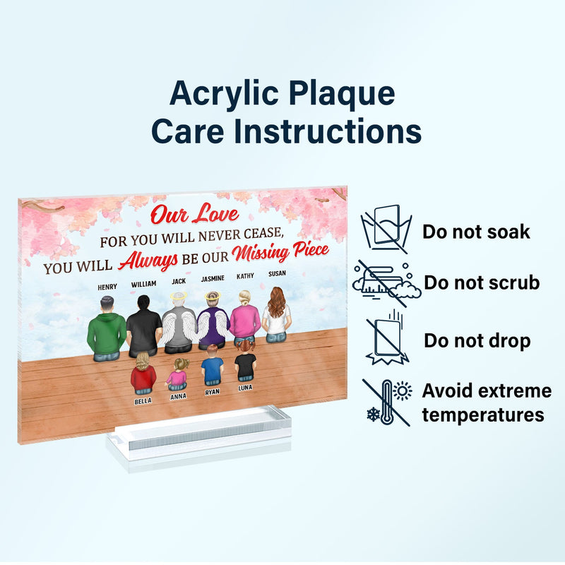 You Will Always Be My Missing Piece - Memorial Gift - Personalized Custom Horizontal Rectangle Acrylic Plaque