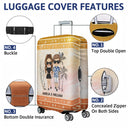 It Doesn't Matter Where You Go In Life Beach Traveling Couples - Personalized Custom Luggage Cover