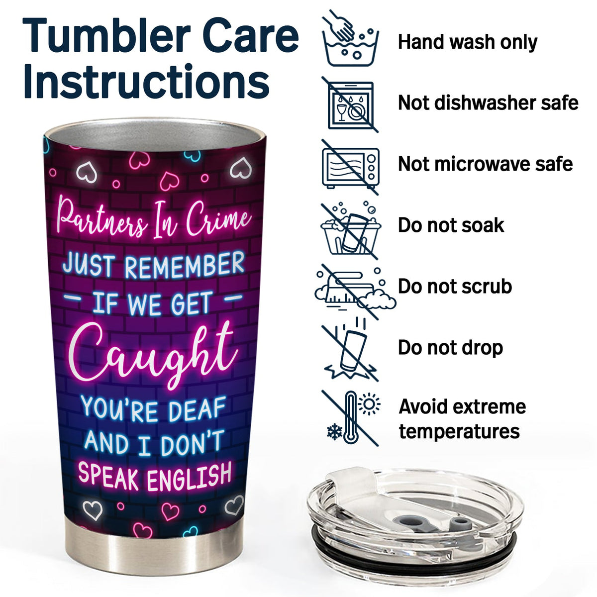 Bestie Partners In Crime - Gift For Besties - Personalized Custom Tumbler