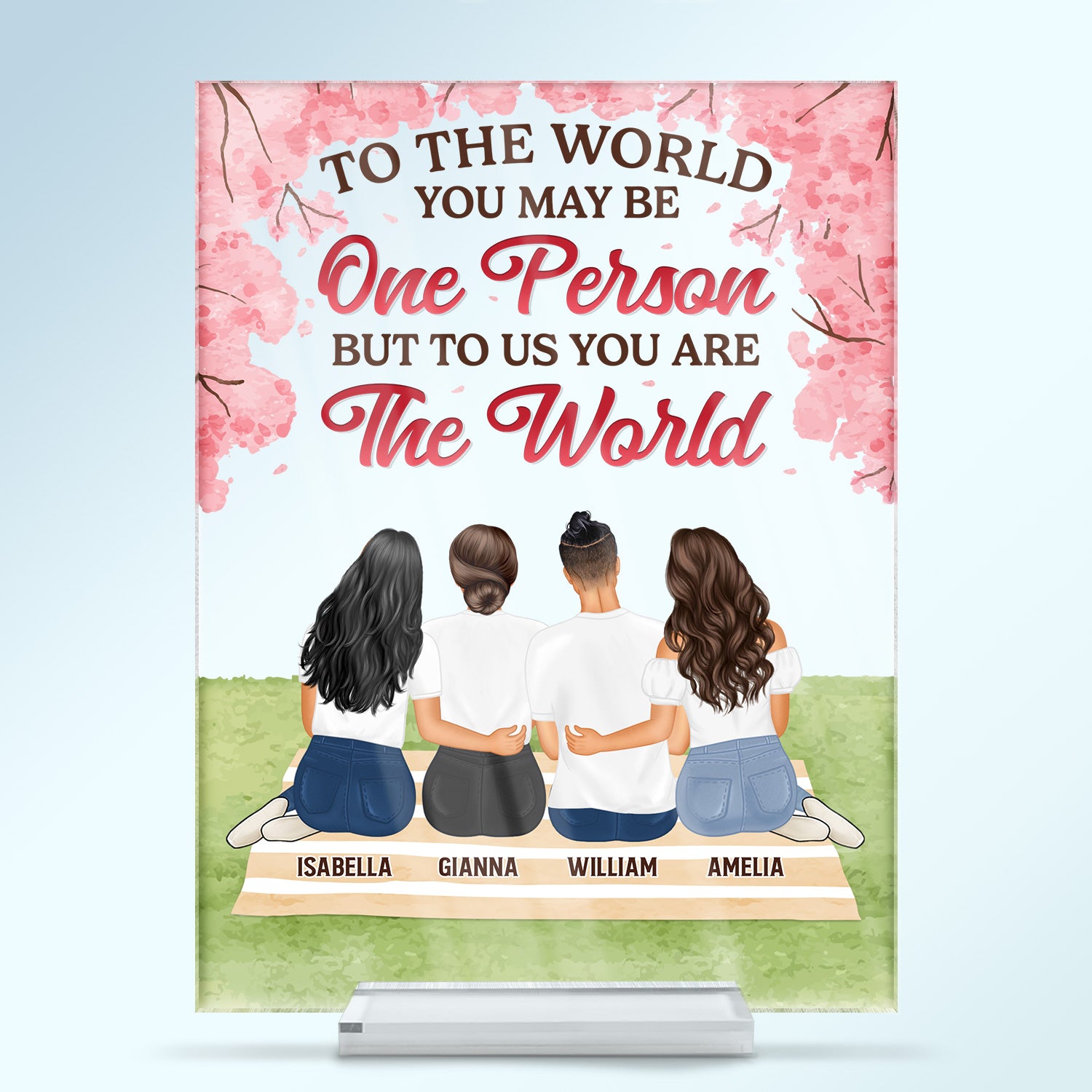 This Is Us A Whole Lot Of Love - Gift For Mother - Personalized Custom Vertical Rectangle Acrylic Plaque