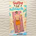 Summer Salty Lil' Beach - Gift For Beach Lovers - Personalized Custom Beach Towel