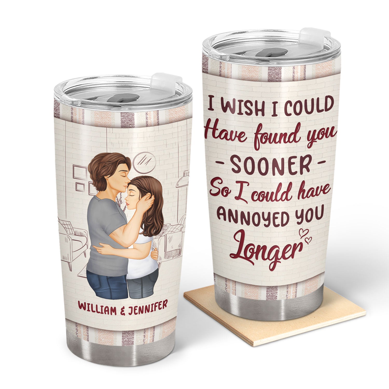 Couple Found You Sooner Annoyed You Longer - Gift For Couple - Personalized Custom Tumbler