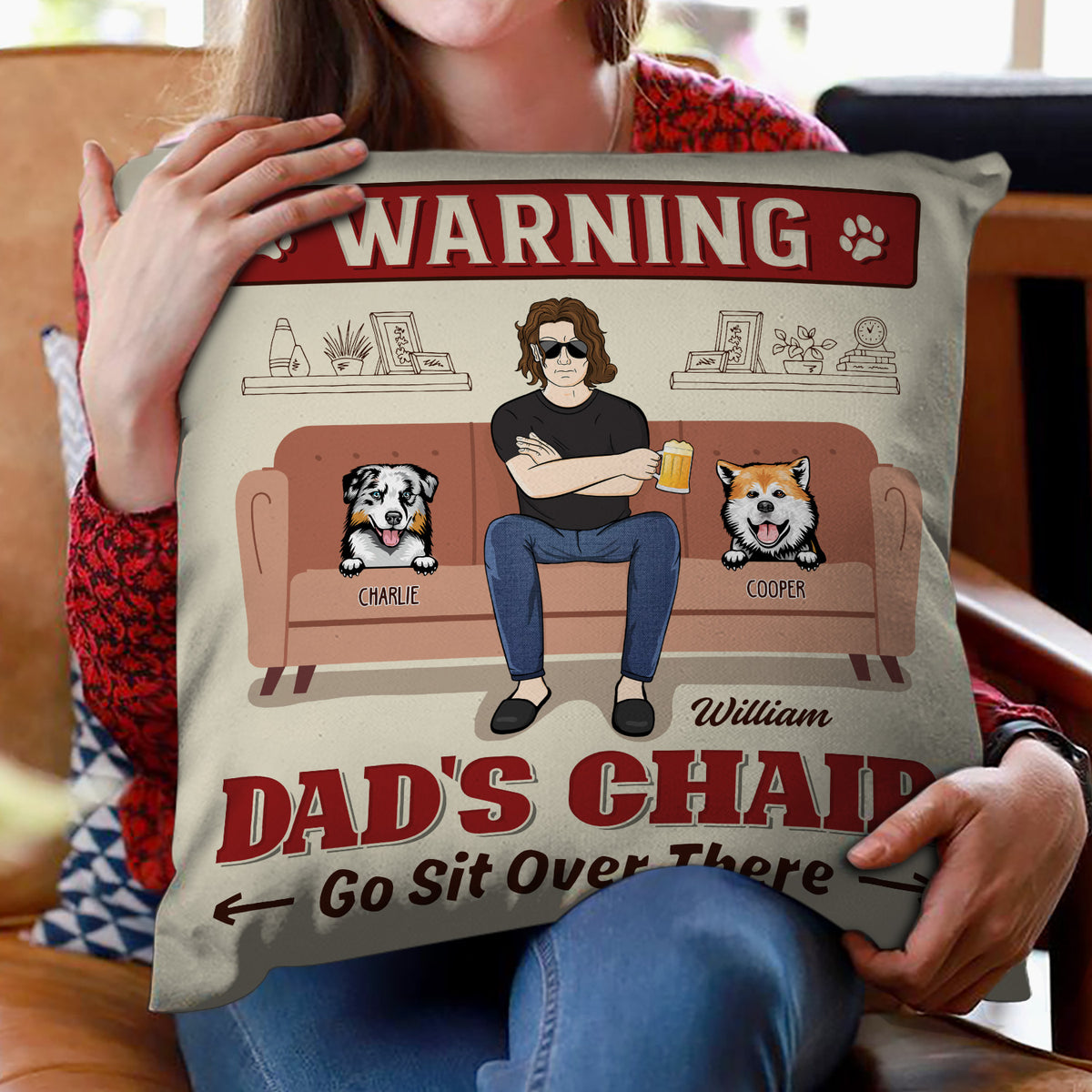 Dog Dad Dad's Chair Go Sit Over There - Gift For Father, Dog Lovers ...