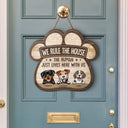 We Rule The House - Gift For Pet Lovers - Personalized Custom Shaped Wood Sign