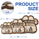We Rule The House - Gift For Pet Lovers - Personalized Custom Shaped Wood Sign
