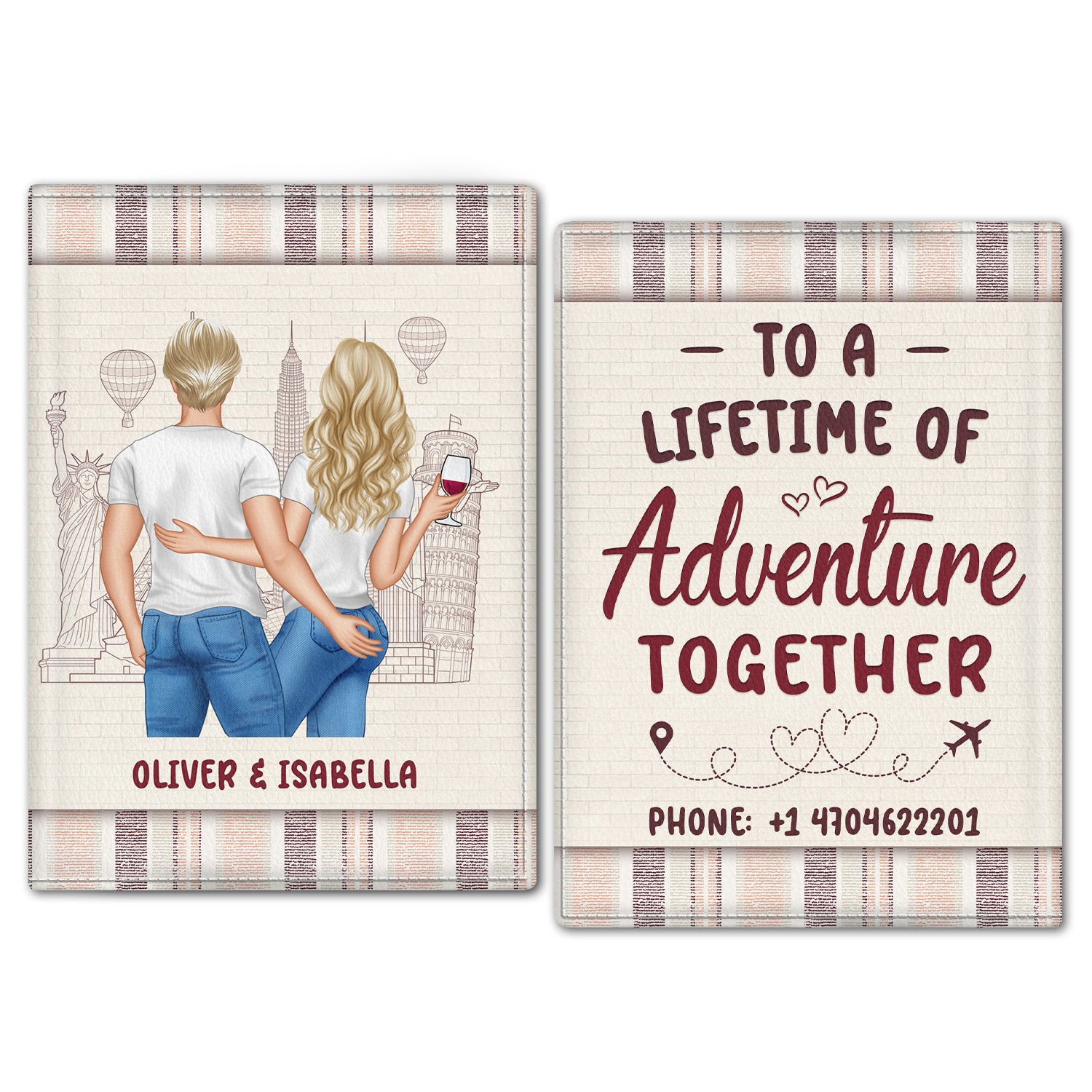 To A Lifetime Of Adventure Together - Gift For Couples - Personalized Custom Passport Cover, Passport Holder