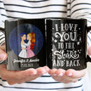 Star Map I Love You To The Star And Back - Gift For Couple - Personalized Custom Black Mug
