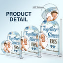 Photo personnalisée ensemble depuis - Cadeau pour couples - Plaque acrylique personnalisée en forme de cœur