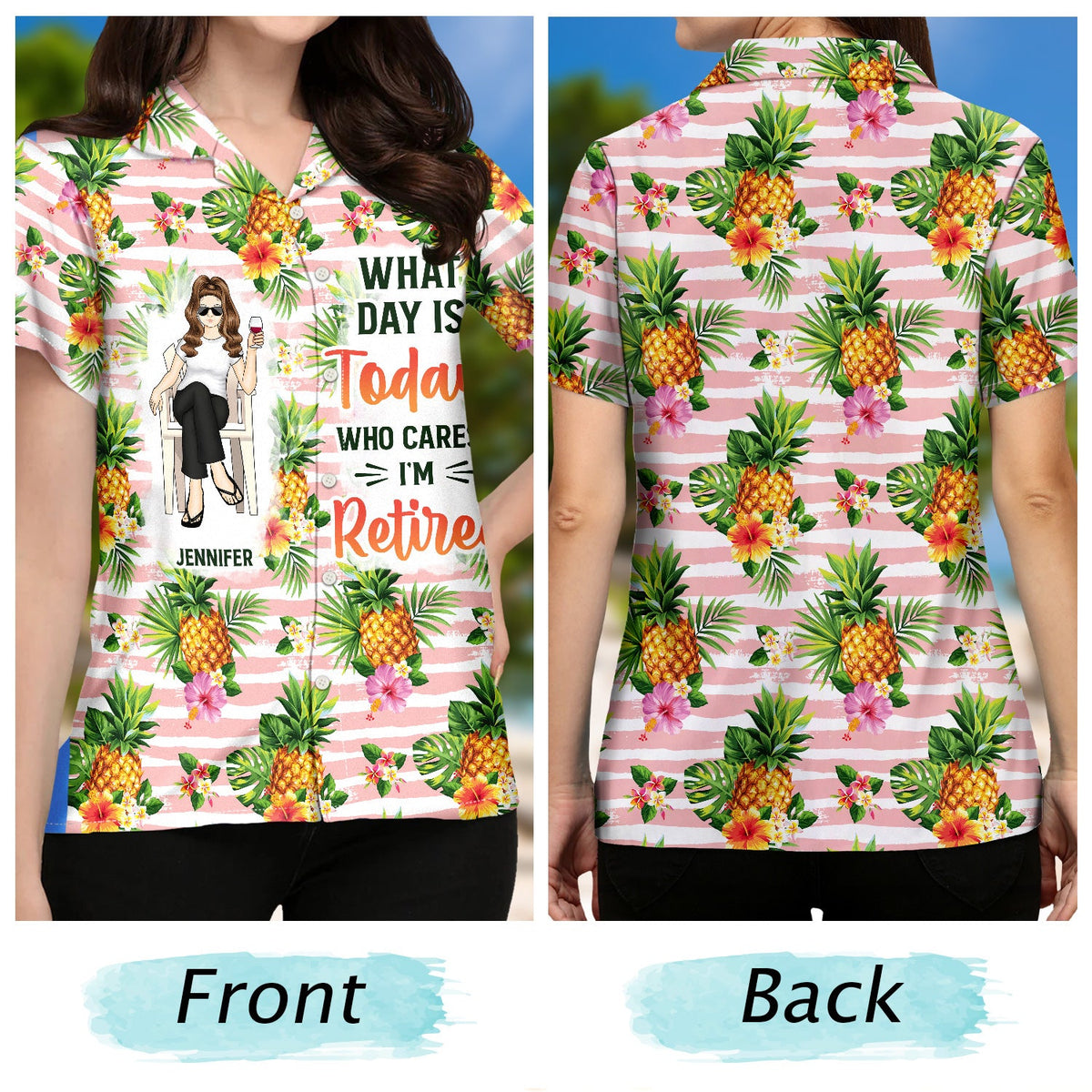 Retired Not My Problem Anymore - Gift For Parents, Grandparents, Retired, Retirement Gift - Personalized Custom Hawaiian Shirt