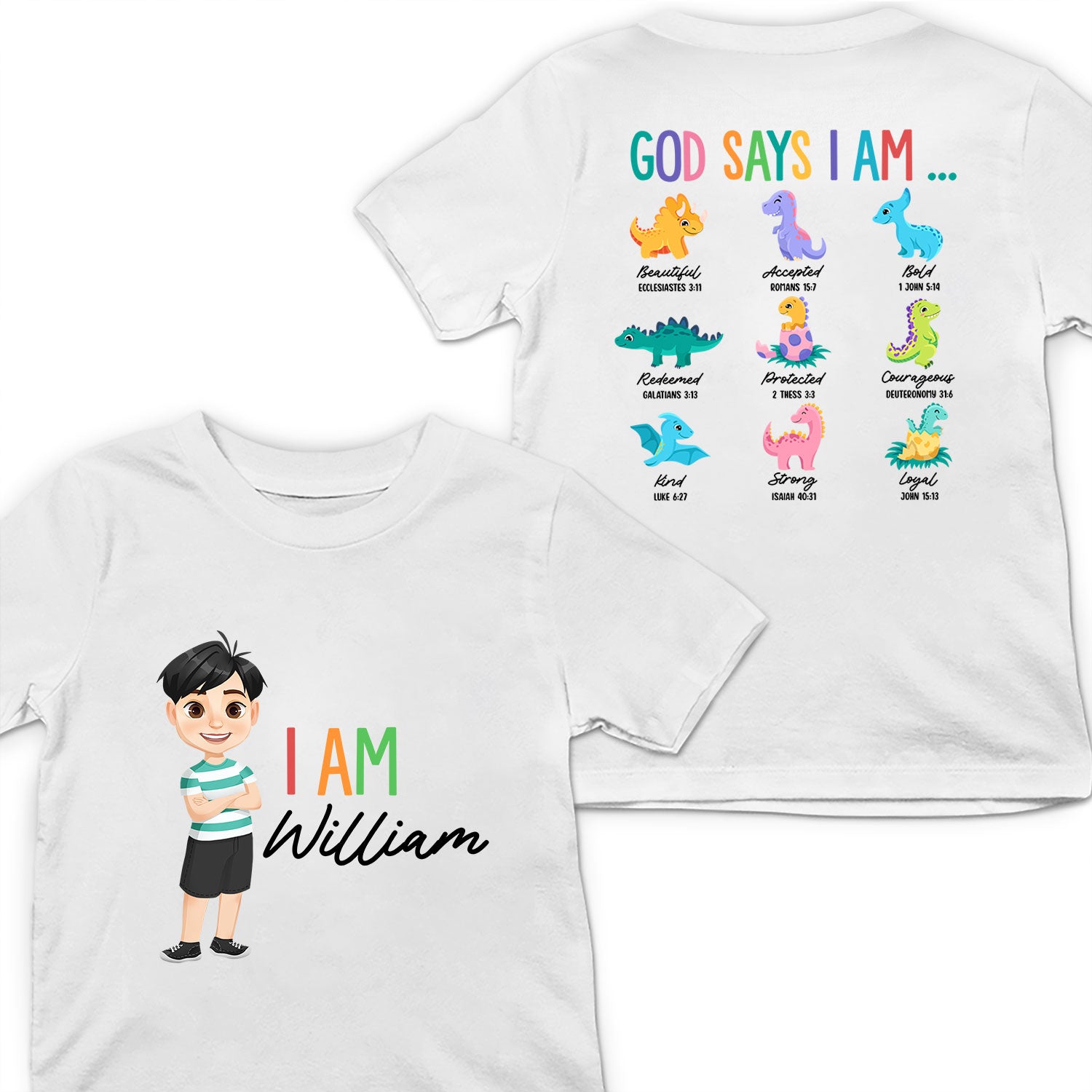 God Says I Am - Gift For Kids, Back To School Gift - Personalized Custom T Shirt