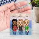 Teacher Work Made Us Colleagues - Birthday, Loving Gifts For Co-workers, Friends, Soul Sisters, Besties, BFF - Personalized Acrylic Keychain