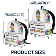 Je suis prêt à réussir à l'école - Cadeau pour enfants, cadeau de rentrée scolaire - Sac à dos en toile personnalisé