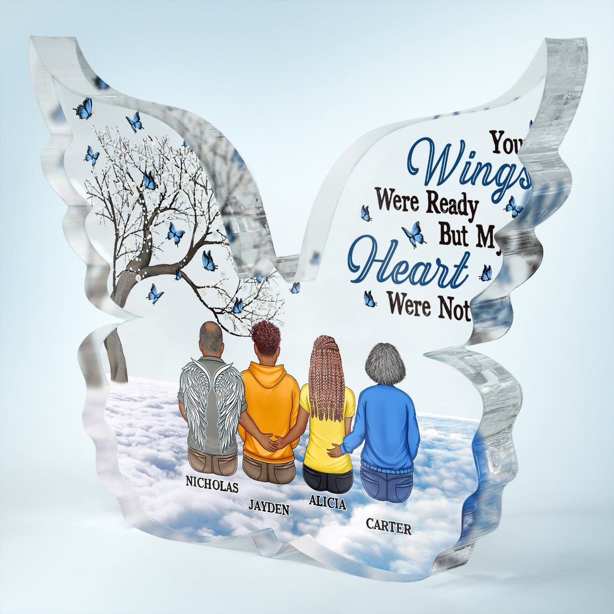 I Am Always With You - Memorial Gift - Personalized Butterfly Shaped A ...