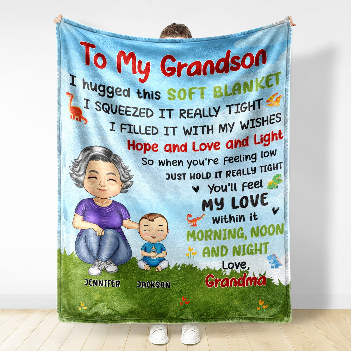 Grandma Mother Hugged This Soft Blanket - Gift For Granddaughter, Gran ...