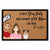 Flat Art Couple A Crazy Dog Lady & Grumpy Old Man - Gift For Dog Lovers Couple - Personalized Doormat