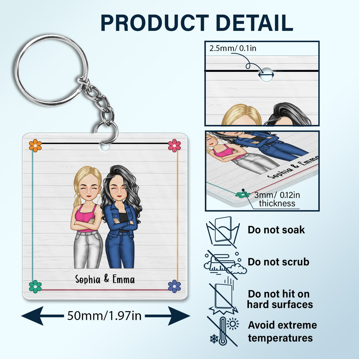 Sibling Congrats On Being My Brother - Gift For Sibling - Personalized Acrylic Keychain