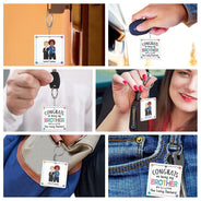Sibling Congrats On Being My Brother - Gift For Sibling - Personalized Acrylic Keychain
