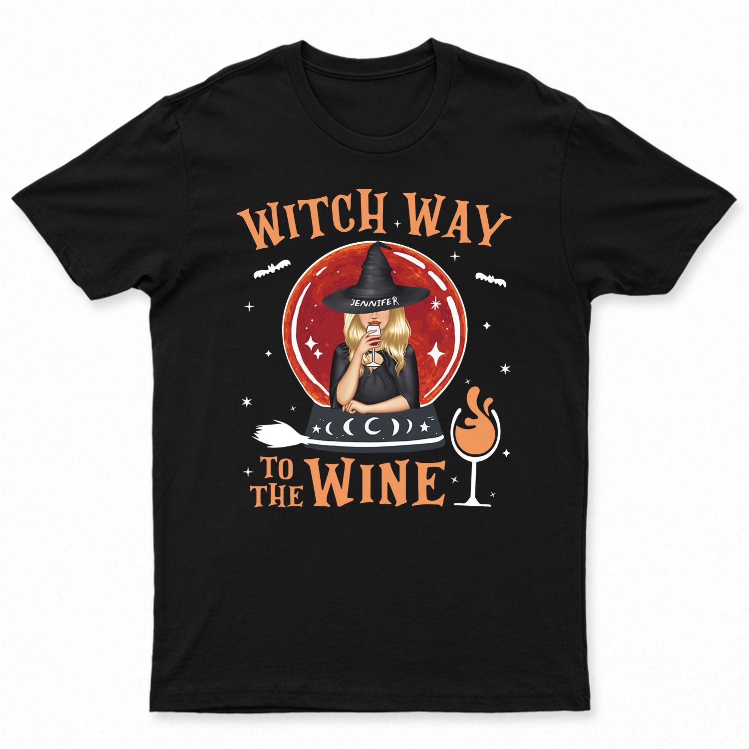 Witch Way To The Wine - Gift For Yourself, Gift For Women - Personalized T Shirt