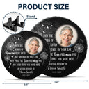 Photo personnalisée « Que les vents du ciel soufflent doucement » - Cadeau commémoratif - Pierre commémorative circulaire personnalisée