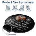 Photo personnalisée « Que les vents du ciel soufflent doucement » - Cadeau commémoratif - Pierre commémorative circulaire personnalisée