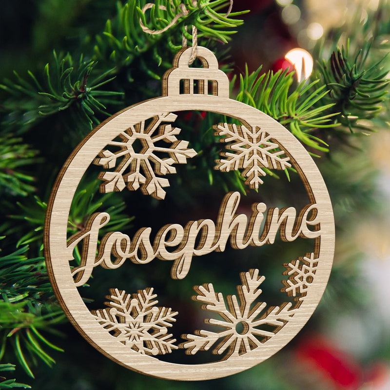 Découpe personnalisée avec nom de famille - Cadeau de Noël pour la famille - Décoration en bois personnalisée