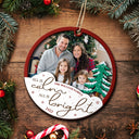 Custom Photo All Is Calm All Is Bright - Christmas Gift - Personalized 2-Layered Wooden Ornament