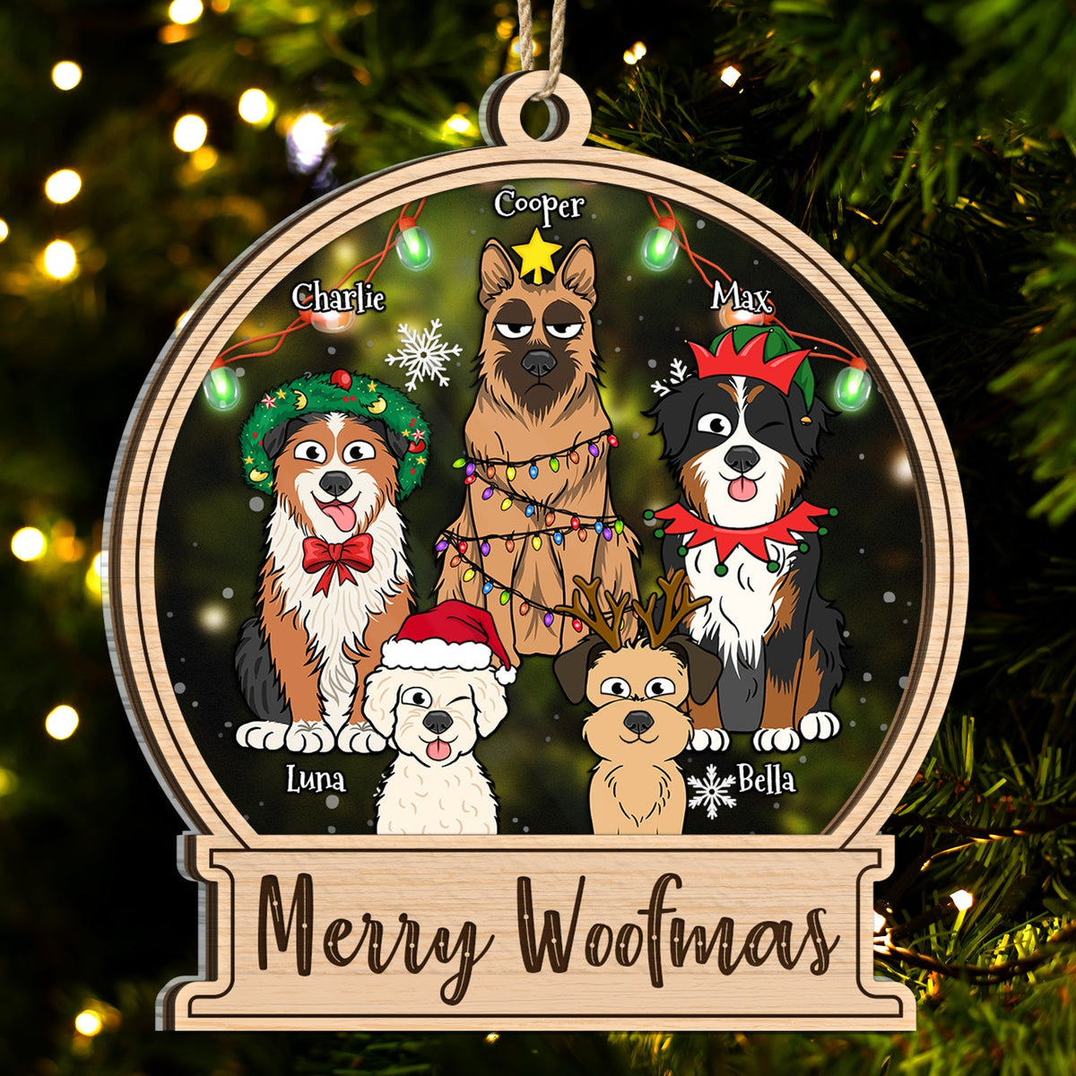 Dog Lovers Merry Woofmas Christmas Gift For Dog Lovers Personalize
