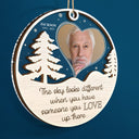 Custom Photo The Sky Looks Different - Christmas, Memorial Gift - Personalized 2-Layered Mix Ornament