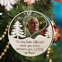 Custom Photo The Sky Looks Different - Christmas, Memorial Gift - Personalized 2-Layered Mix Ornament