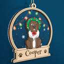 Christmas Pet Lovers Custom Name - Gift For Pet Lovers - Personalized 2-Layered Mix Ornament