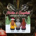 Mère-fille : un lien indéfectible - Cadeau de Noël pour maman - Décoration en acrylique personnalisée