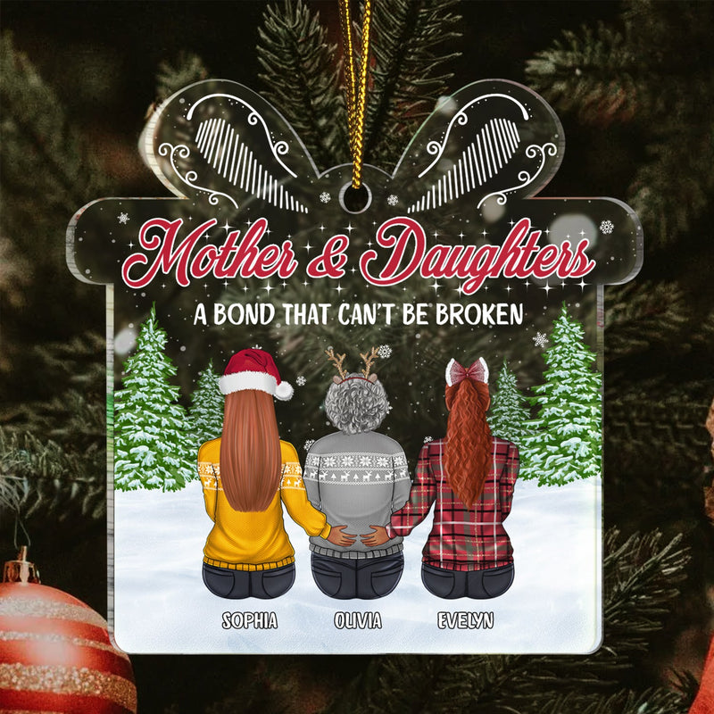 Mère-fille : un lien indéfectible - Cadeau de Noël pour maman - Décoration en acrylique personnalisée