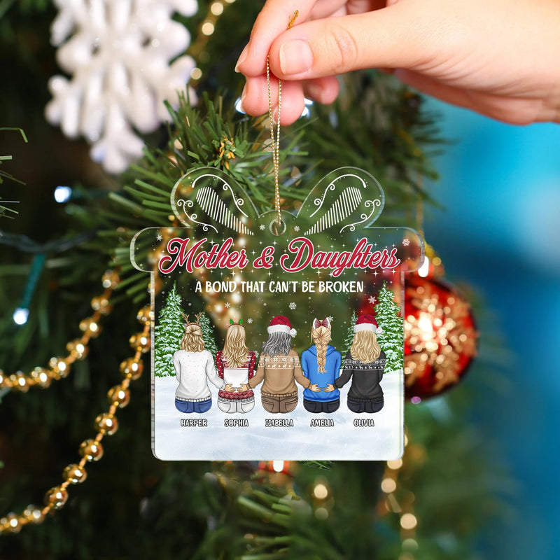 Mère-fille : un lien indéfectible - Cadeau de Noël pour maman - Décoration en acrylique personnalisée
