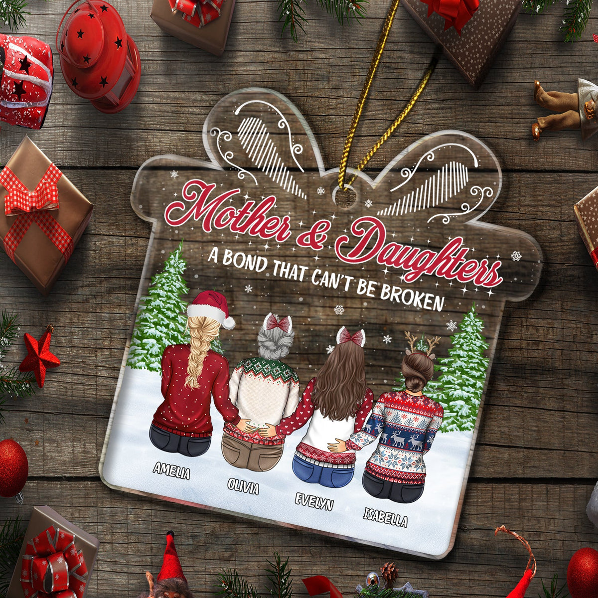 Mother Daughters A Bond That Can't Be Broken - Christmas, Gift For Mom ...