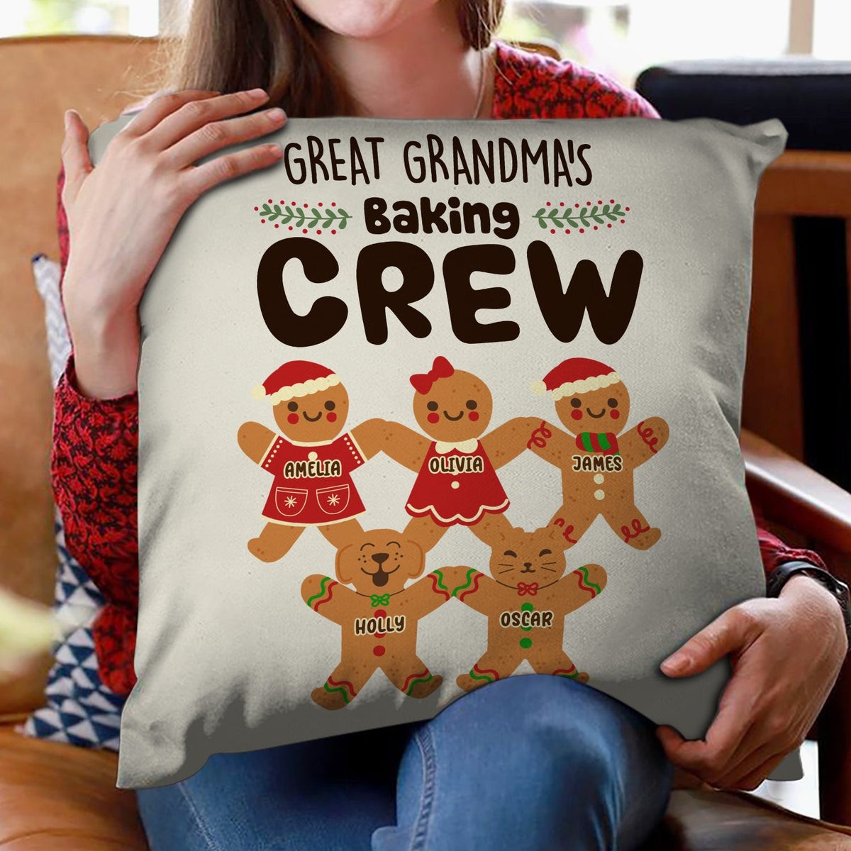 Grandma Grandpa Mom Dad Perfect Patch - Gift For Mom, Dad, Grandparents - Personalized Pillow