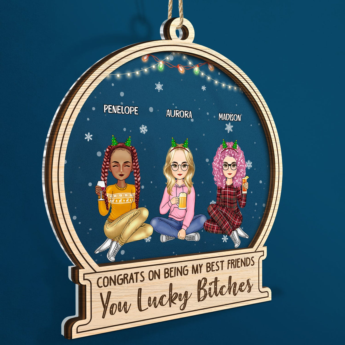 Félicitations pour être devenue ma meilleure amie, ma sœur, ma collègue ! Cadeau pour ma meilleure amie, mes frères et sœurs ! Décoration personnalisée à 2 couches