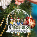 Christmas Bestie Partners In Crime If We Get Caught - Gift For Bestie - Personalized Custom Shaped Acrylic Ornament