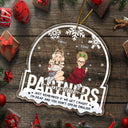 Christmas Bestie Partners In Crime If We Get Caught - Gift For Bestie - Personalized Custom Shaped Acrylic Ornament