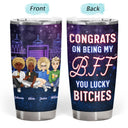 Bestie Drinking Gliter Congrats On Being My Bestie - Gift For Bestie - Personalized Tumbler