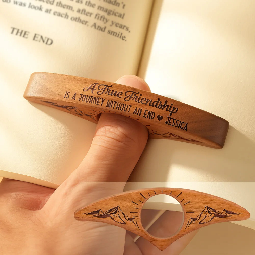 A True Friendship Is A Journey Without An End - Personalized Book Page Holder