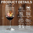 Gift For Bestie, Gift For Sisters, Gift For Women, Gifts For Colleagues, Funny - A True Friendship Is A Journey Without An End - Personalized Wine Glass