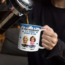 Happy,Gift For Bestie,Old Best friends,Gifts For Colleagues - A True Friendship Is A Journey Without An End 3D Effect - Personalized White Edge-to-Edge Mug