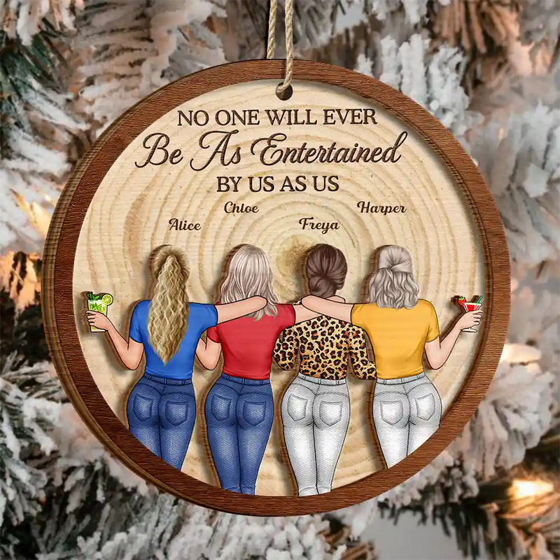 Gift For Bestie,Gifts For Colleagues,Christmas,Happy - A True Friendship Is A Journey Without An End Bestie - Personalized 2-Layered Wooden Ornament