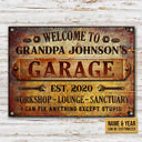 Auto Mechanic Rustic Garage Except Stupid Custom Classic Metal Signs, Grandpa Gift, Auto Mechanic Gift