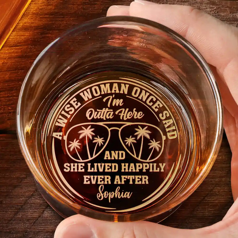 Gift For Husband, Gift For Wife, Gift For Women, Gift For Men, Gift For Mother, Gift For Father, Retirement, Beach, Summer, Gift For Yourself - A Wise Man Once Said  - Personalized Engraved Whiskey Glass